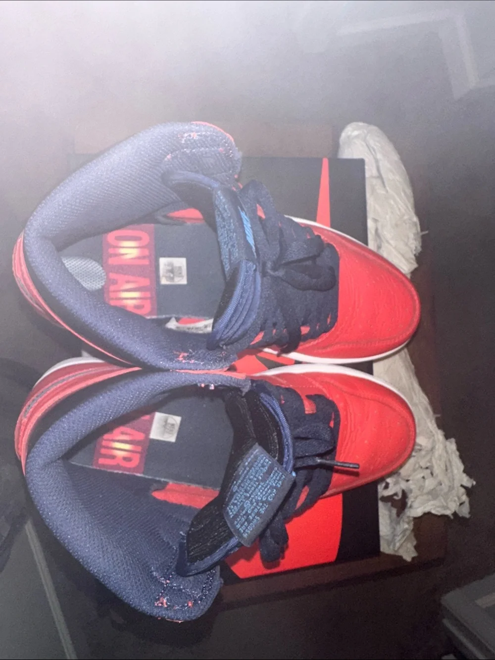Nike Air Jordan 1 High Retro - Red/Blue David Letterman. Size 8.5